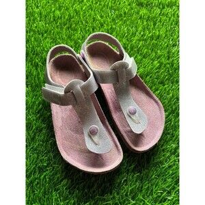 Girls Birkenstock Gizeh Glitter Sandals sz 2y